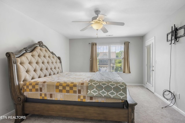 10703 Grantham Ln, Knoxville, TN 37932 - carpeted bedroom with baseboards and ceiling fan