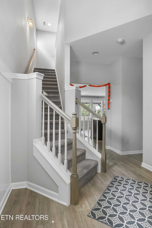 10703 Grantham Ln, Knoxville, TN 37932 - stairs with wood finished floors