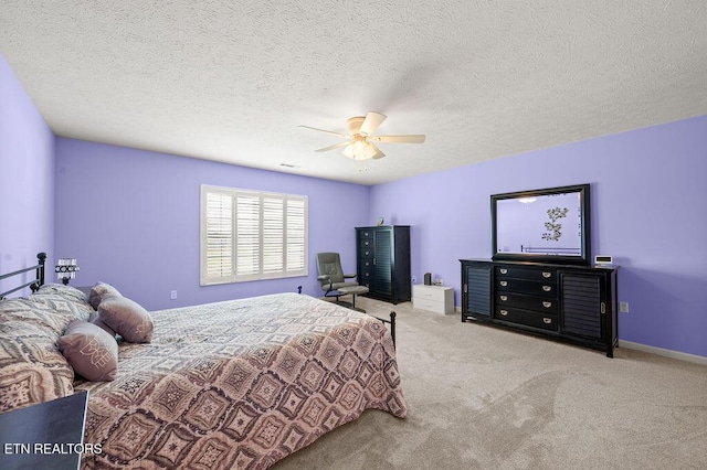 674 Southview Cir, Kodak, TN 37764 - carpeted bedroom featuring ceiling fan and a textured ceiling