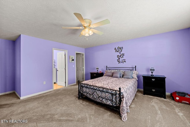 674 Southview Cir, Kodak, TN 37764 - bedroom featuring carpet flooring, a ceiling fan, and a textured ceiling