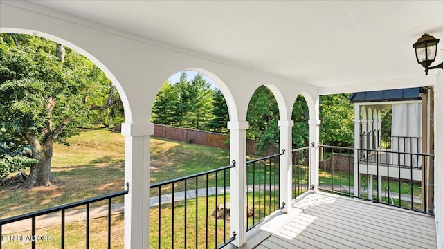 5709 Lyons View Pike Unit 4307, Knoxville, TN 37919 - wooden porch featuring a yard