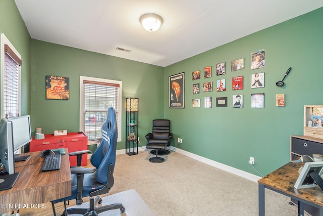 121 Fallberry St, Oak Ridge, TN 37830 - home office featuring carpet flooring and baseboards
