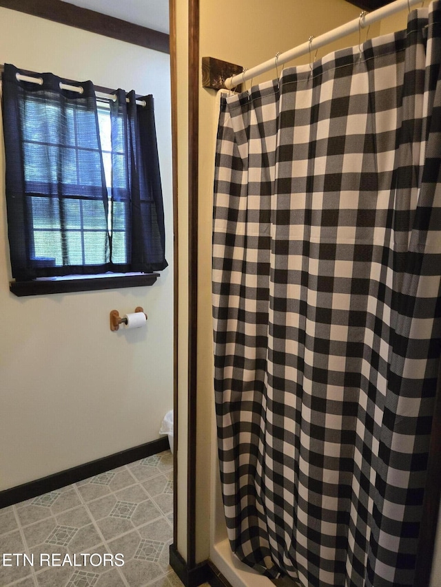 3636 Pickett Park Hwy, Jamestown, TN 38556 - full bath with a shower with shower curtain and baseboards
