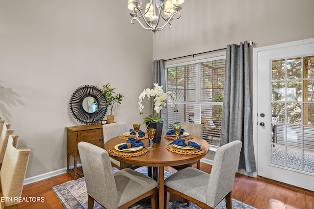 10867 Carpenter Run Ln Unit 44, Knoxville, TN 37932 - dining room with a chandelier and wood finished floors