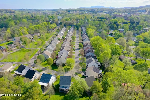 814 Plantation Dr, Pigeon Forge, TN 37863 - aerial perspective of suburban area featuring mountains