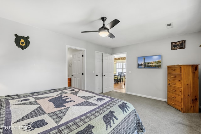 814 Plantation Dr, Pigeon Forge, TN 37863 - carpeted bedroom featuring baseboards and ceiling fan