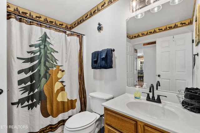 814 Plantation Dr, Pigeon Forge, TN 37863 - full bathroom with vanity and a shower with curtain