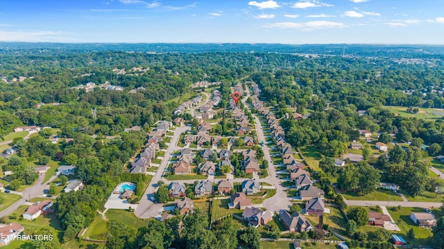 1213 Whisper Trace Ln, Knoxville, TN 37919 - aerial view of property's location featuring nearby suburban area and a heavily wooded area