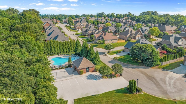 1213 Whisper Trace Ln, Knoxville, TN 37919 - aerial view of residential area featuring a pool