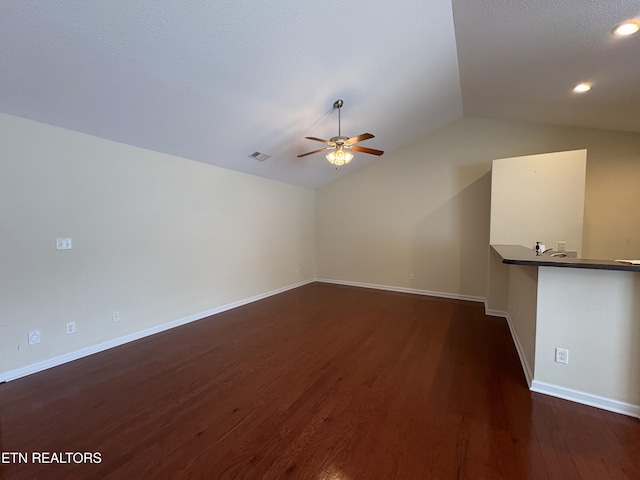 8106 Spice Tree Way, Knoxville, TN 37931 - bonus room with a ceiling fan, lofted ceiling, dark wood-type flooring, and recessed lighting