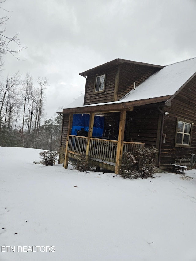 199 Pear Tree Way, Del Rio, TN 37727 - view of snow covered rear of property