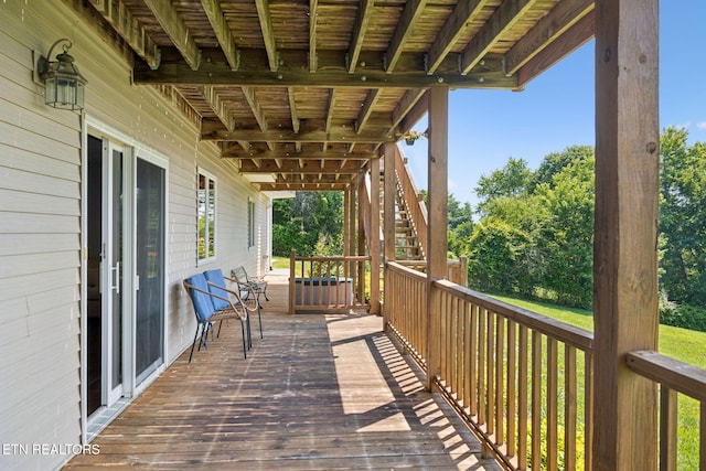 3930 Settlers Trl, Kodak, TN 37764 - wooden terrace with stairway