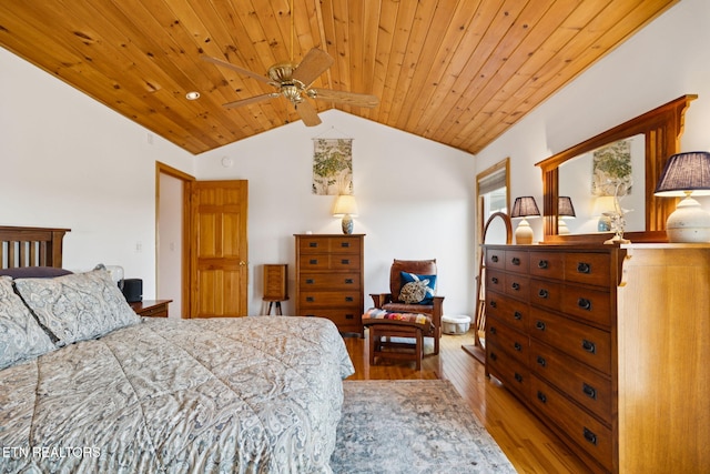 3930 Settlers Trl, Kodak, TN 37764 - bedroom featuring lofted ceiling, wood finished floors, wood ceiling, and ceiling fan