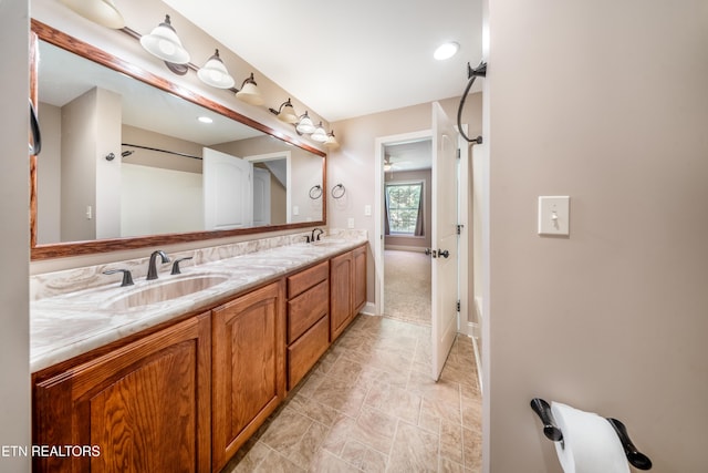 1328 E Millers Cove Rd, Walland, TN 37886 - full bath with double vanity and a ceiling fan