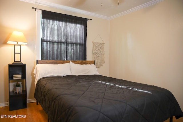 1210 Frank Campbell Rd, Jamestown, TN 38556 - bedroom with wood finished floors and ornamental molding