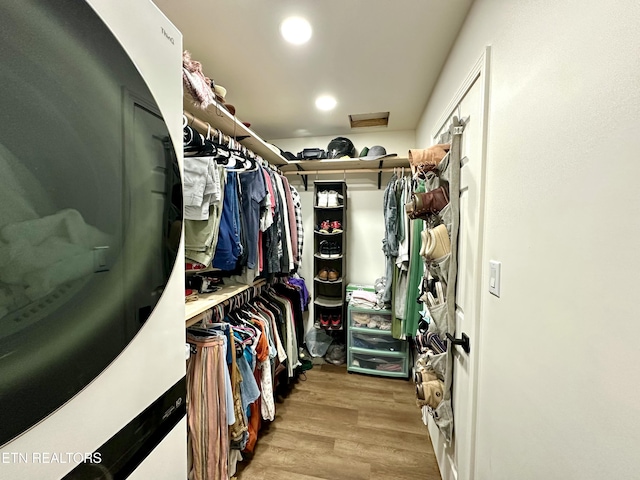 1210 Frank Campbell Rd, Jamestown, TN 38556 - spacious closet featuring wood finished floors and attic access