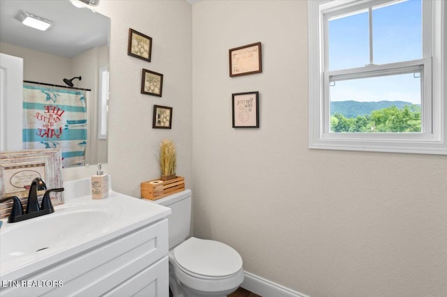 226 Hilldale Ln, Lafollette, TN 37766 - full bath with vanity, healthy amount of natural light, and a shower with shower curtain