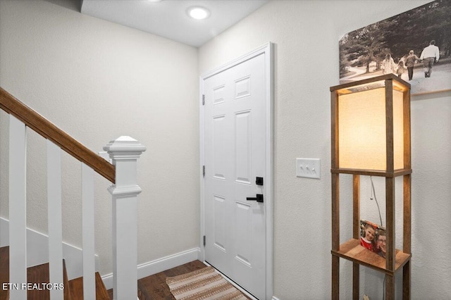 226 Hilldale Ln, Lafollette, TN 37766 - entrance foyer with wood finished floors and stairway