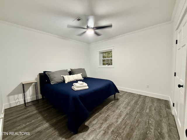 3402 Lillie Blvd, Sevierville, TN 37876 - bedroom featuring wood finished floors, crown molding, and ceiling fan