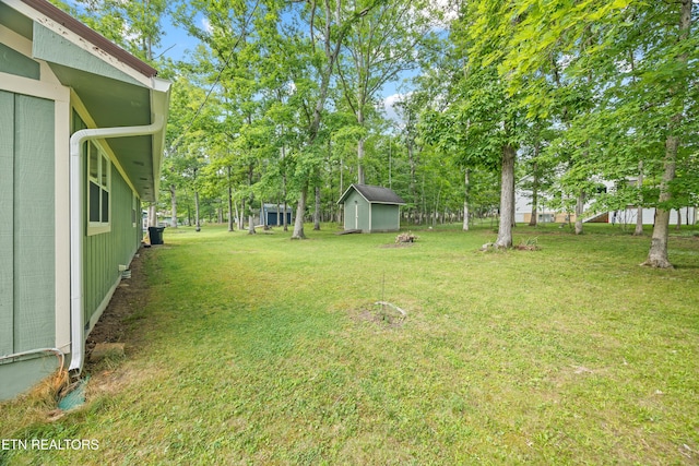 137 Jasper Dr, Crossville, TN 38558 - view of green lawn with a storage shed