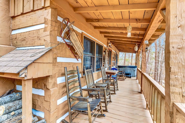 1505 Dawn Ln, Sevierville, TN 37876 - deck featuring a hot tub