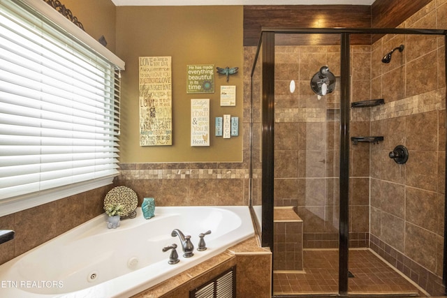 8507 Cloudbreak Ln Unit 4, Knoxville, TN 37938 - bathroom with a whirlpool tub and a shower stall
