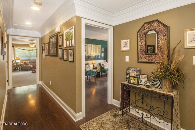 8507 Cloudbreak Ln Unit 4, Knoxville, TN 37938 - hall featuring wood finished floors and ornamental molding