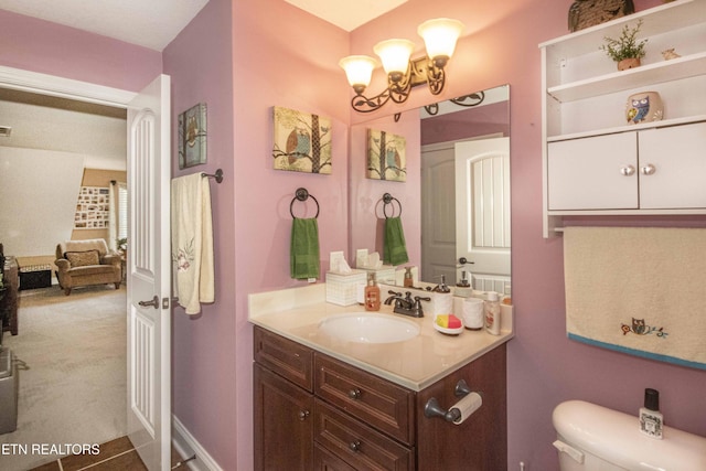 8507 Cloudbreak Ln Unit 4, Knoxville, TN 37938 - bathroom featuring vanity and a chandelier