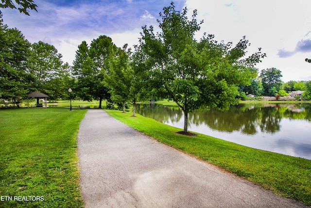 8507 Cloudbreak Ln Unit 4, Knoxville, TN 37938 - view of property's community with a gazebo, a yard, and a water view