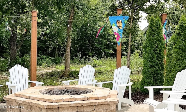 225 Collier Dr Unit 2212, Sevierville, TN 37862 - view of patio with an outdoor fire pit