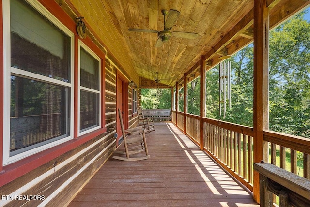 1821 S Nopone Valley Rd, Decatur, TN 37322 - porch with a ceiling fan