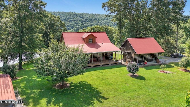 1821 S Nopone Valley Rd, Decatur, TN 37322 - view from above of property with a forest
