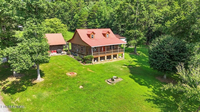 1821 S Nopone Valley Rd, Decatur, TN 37322 - view from above of property featuring a forest