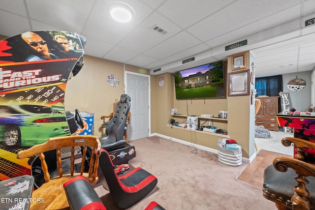 1717 Meadow Ridge Cir, Sevierville, TN 37862 - playroom featuring a drop ceiling and carpet