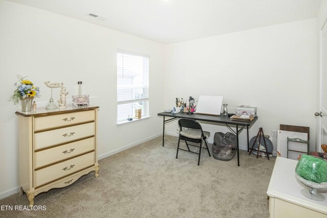7408 Game Bird St, Corryton, TN 37721 - office area featuring light carpet and baseboards