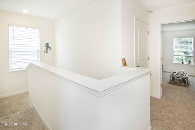 7408 Game Bird St, Corryton, TN 37721 - hallway with light carpet and an upstairs landing
