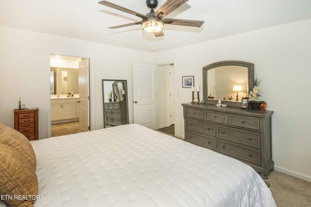 7408 Game Bird St, Corryton, TN 37721 - bedroom featuring connected bathroom and ceiling fan