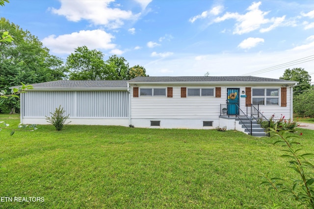 2931 E Emory Rd, Knoxville, TN 37938 - ranch-style home with a front yard and a shingled roof