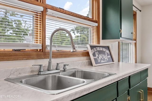 2931 E Emory Rd, Knoxville, TN 37938 - kitchen view of green cabinets and light countertops