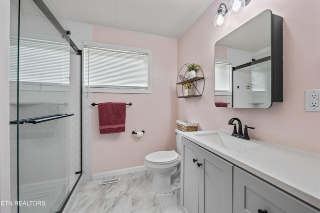 2931 E Emory Rd, Knoxville, TN 37938 - full bath featuring vanity, a stall shower, and healthy amount of natural light