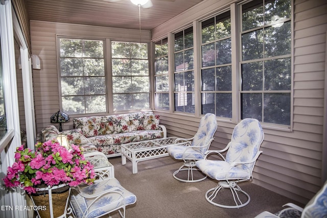 520 Wimberly Rd, Crossville, TN 38558 - sunroom / solarium with carpet flooring and a ceiling fan