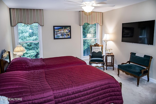520 Wimberly Rd, Crossville, TN 38558 - carpeted bedroom featuring multiple windows and a ceiling fan