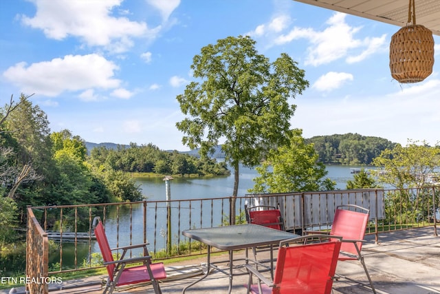 1175 Cardnal Cv, Rutledge, TN 37861 - view of patio / terrace with a water view