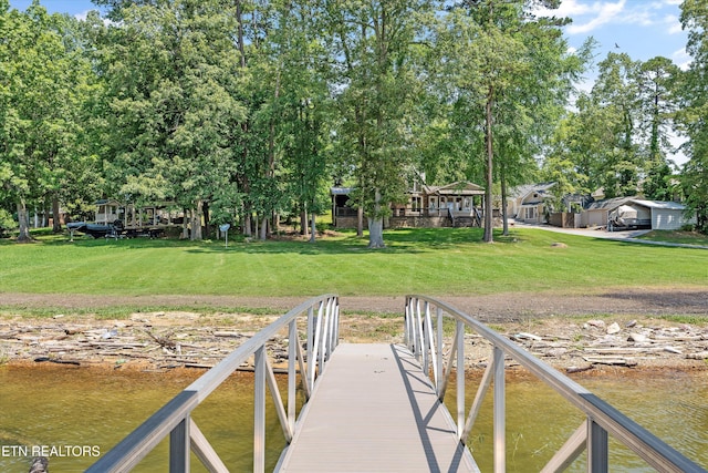1536 Old Chisholm Trl, Dandridge, TN 37725 - dock with a yard and a water view
