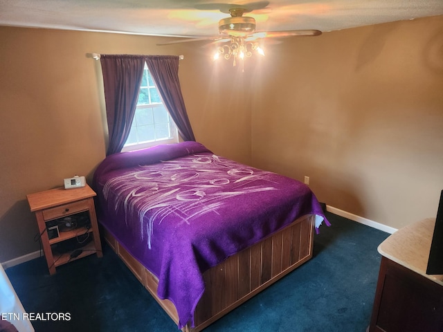 5412 E Lamar Alex Pkwy, Walland, TN 37886 - carpeted bedroom featuring baseboards and a ceiling fan