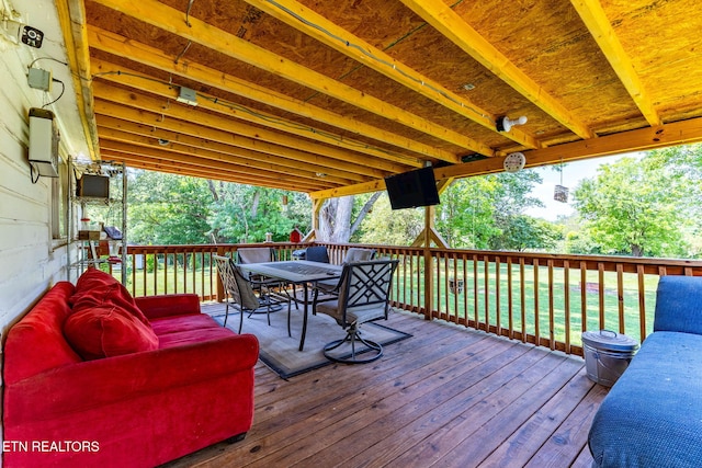 313 Locust St, Englewood, TN 37329 - deck with outdoor dining area