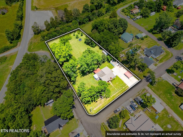 313 Locust St, Englewood, TN 37329 - aerial view of property's location featuring property parcel outlined