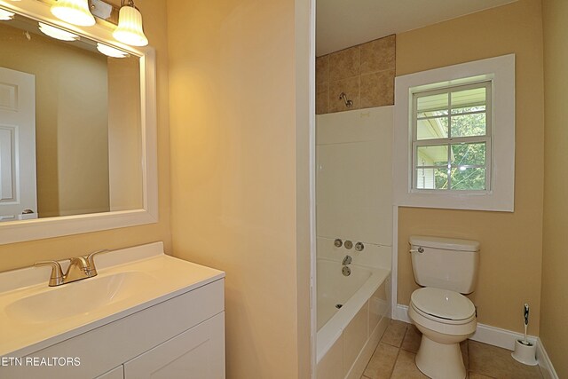 22453 Alberta St, Oneida, TN 37841 - full bathroom featuring vanity,  shower combination, and tile patterned flooring