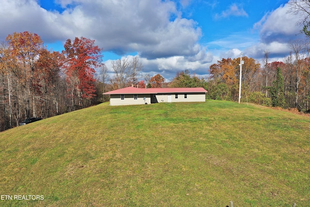 22453 Alberta St, Oneida, TN 37841 - view of front facade featuring a front yard and a wooded view