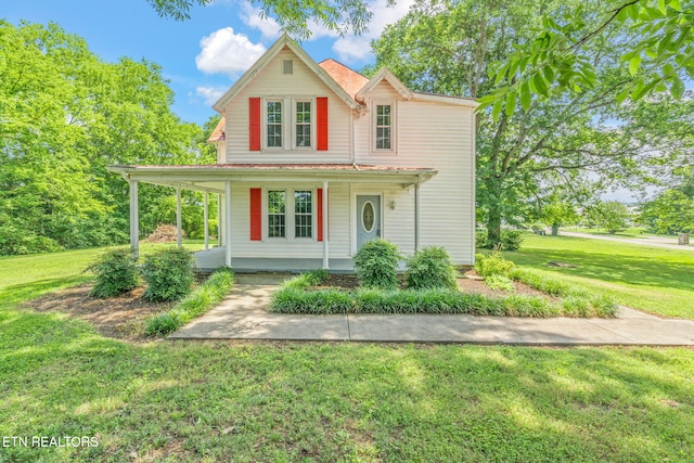 2115 Aaron Ct, Sevierville, TN 37876 - view of front of home with covered porch and a front lawn